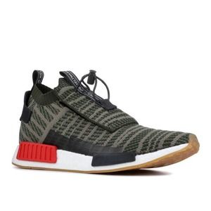 Adidas NMD TS1 Primeknit Shoes Night Cargo Base Green Black Sneakers Men's Sz 10